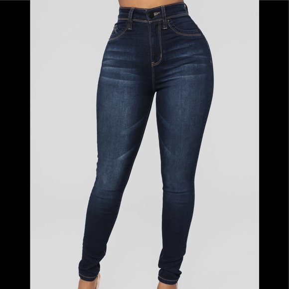 Fashion Nova Womens Dark Denim Booty Lifting Jeans - Picture 1 of 8